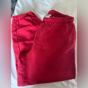 Red megafit tna cozy fleece sweatpants aritzia